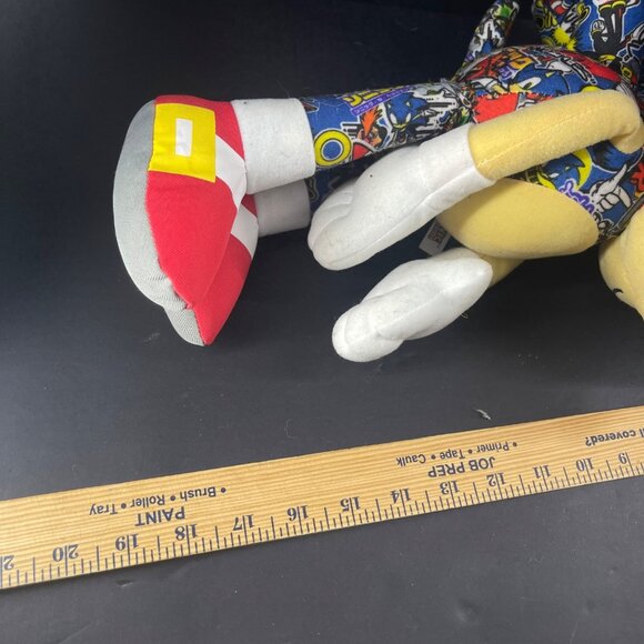 Sonic The Hedgehog Plush Toy 17" Comic Print Design By Toy Factory - Picture 10 of 10